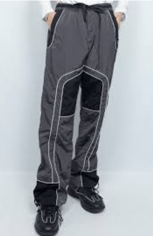 raiMu Nylon Line Pants Gray