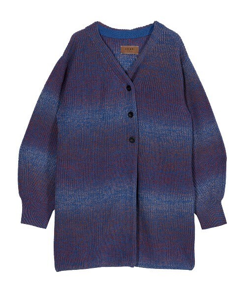AMERI UND MIX LONG STRAIGHT KNIT CARDIGAN