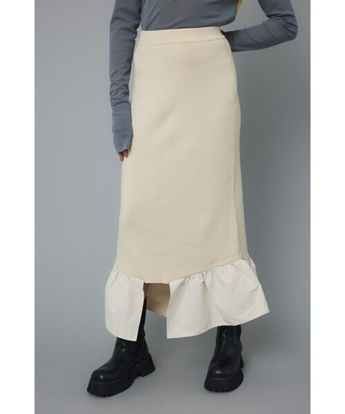 HeRIN.CYE Knit frill skirt (ﾆｯﾄ ﾌﾘﾙ ｽｶｰﾄ)