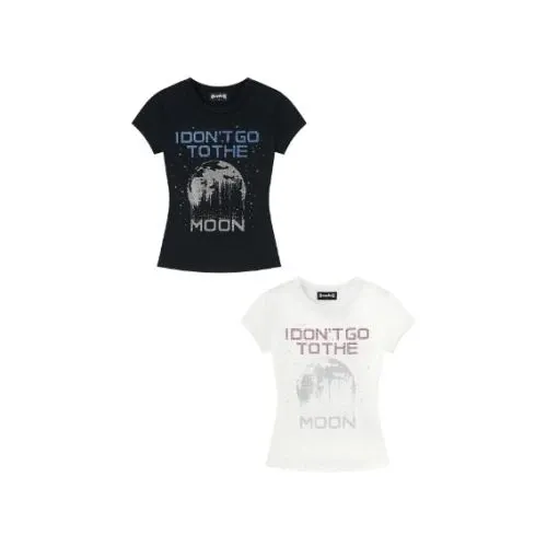 SUPPLIER 【I don't go to the moon】Moon Rhinestone Tee