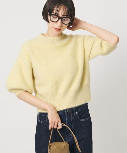 UNITED ARROWS フォックスカシミヤ パフスリーブ ニット