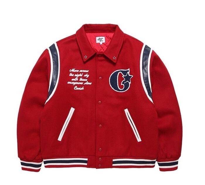 CAVISH COLLARED STAR VARSITY JACKET