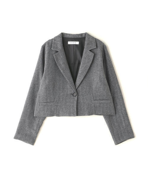 NATURAL BEAUTY BASIC ＜ツイーディーセットアップ＞ショートジャケット