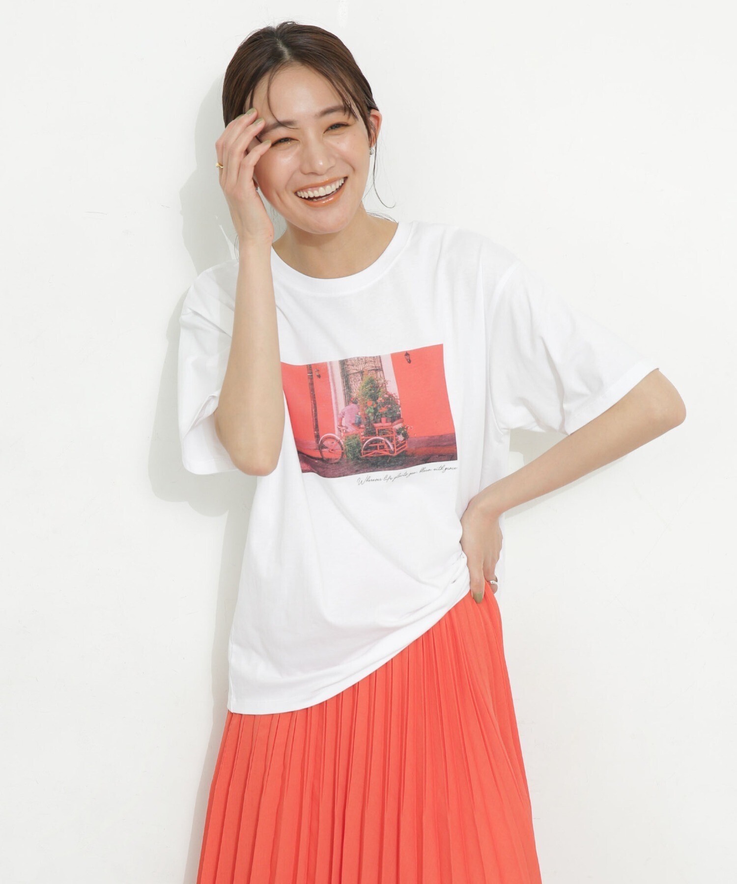 nano・universe LB.03/カラーフォト前後2wayTシャツ