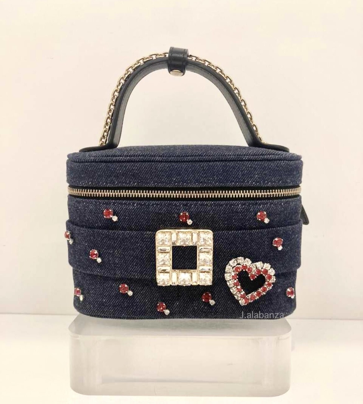 Roger Vivier デニムバニティラブマイクロバッグ