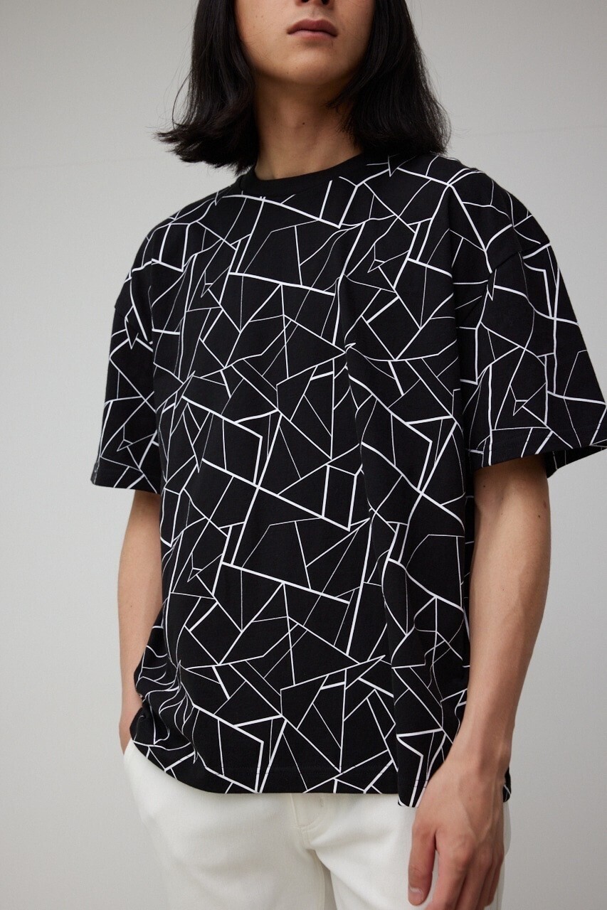 AZUL by moussy GEOMETRIC PATTERN TEE/ジオメトリックパターンTシャツ