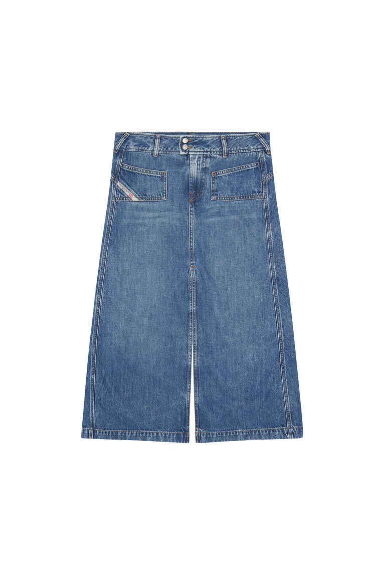 DIESEL レディース デニムスカートミディ丈