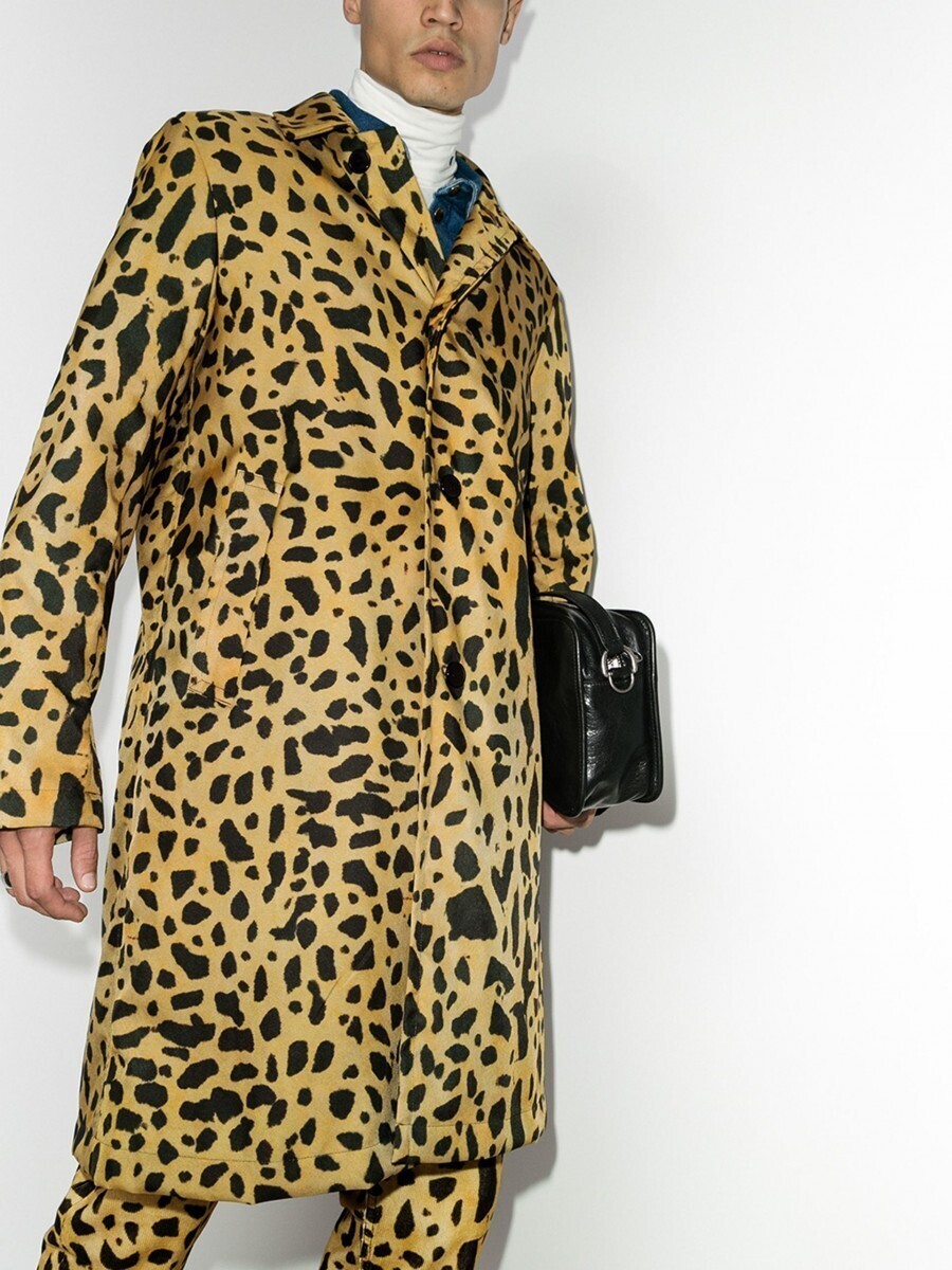 Dries Van Noten Leopard Print Coat