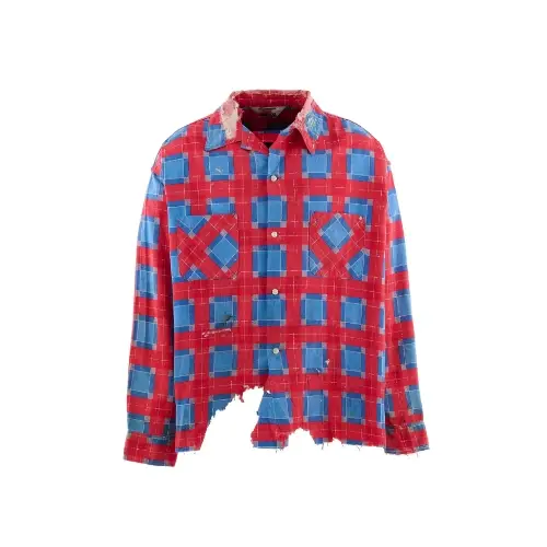SAINT Mxxxxxx PRINT CHECK SHIRT