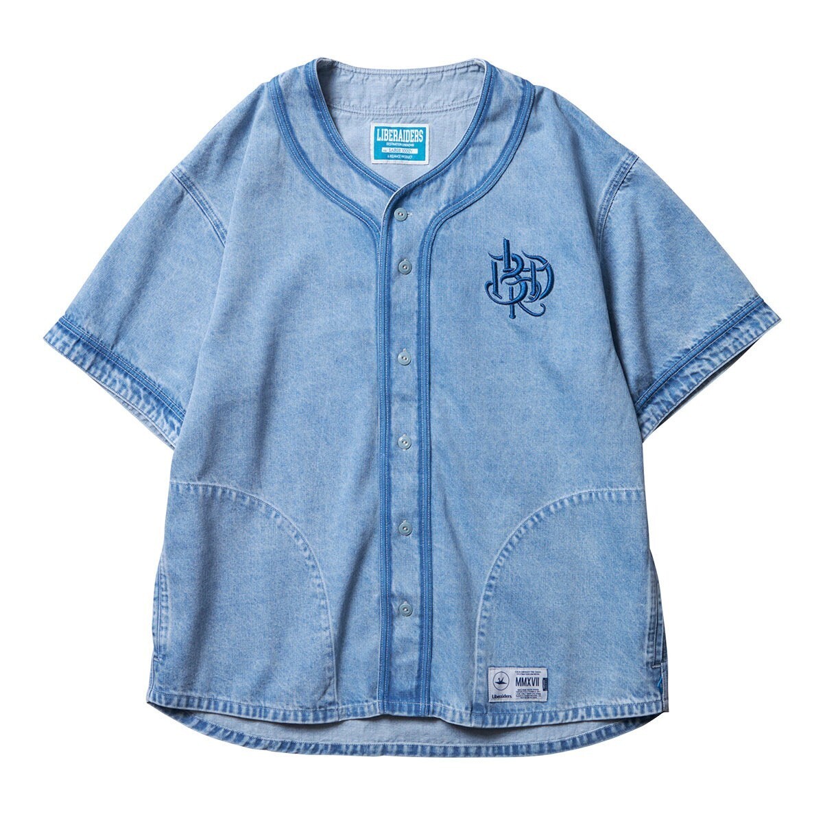 LIBERAIDERS DENIM BASEBALL SHIRT