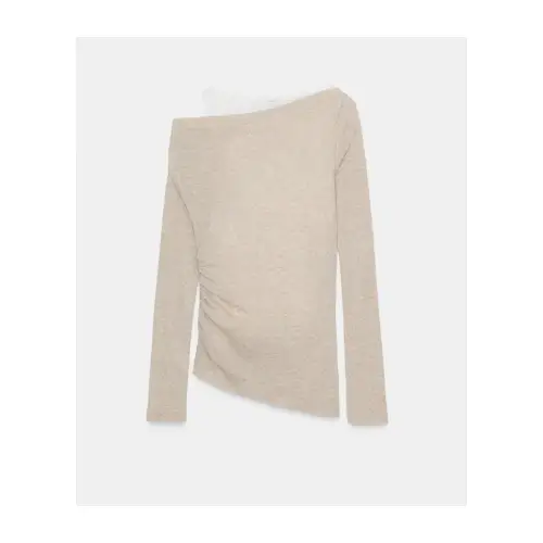 ZARA アシンメトリーモックレイヤーTシャツ