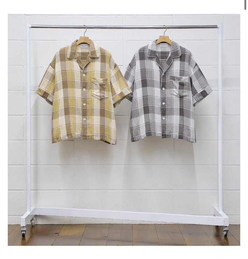 UNUSED Check short sleeve shirt