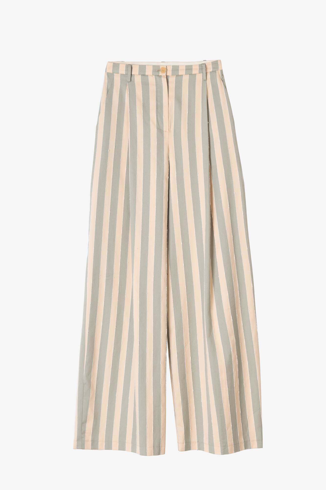 ALYSI MAXI STRIPED TAILORED TROUSERS