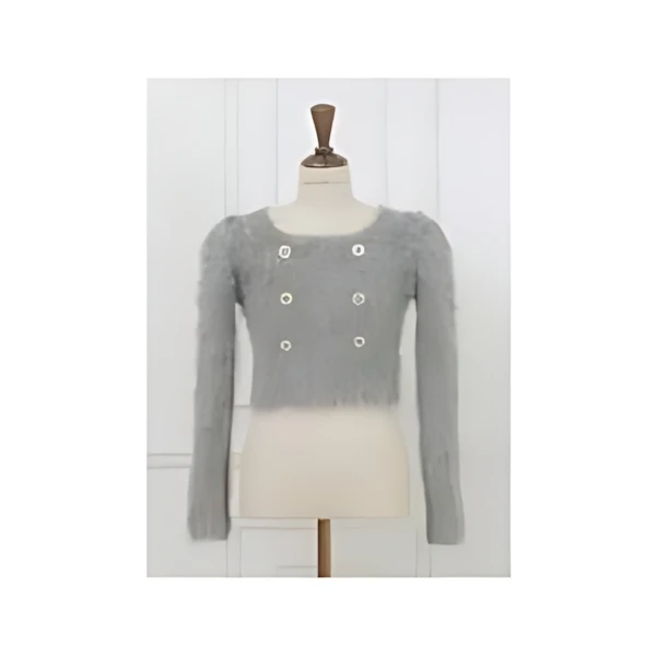MISTREASS Square Neck Brushed Knit Top