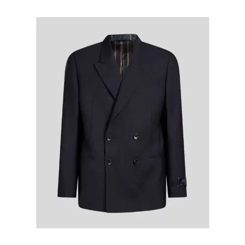 ETRO エンジニアードモチーフ ダブルブレスト ジャケット