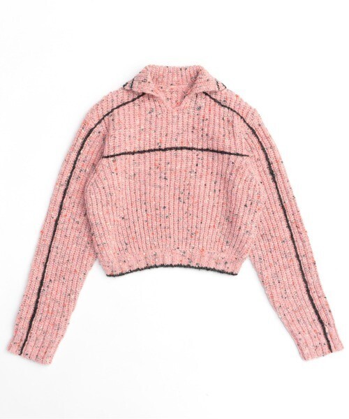 MAISON SPECIAL Nep Yarn Linking Knit Tops
