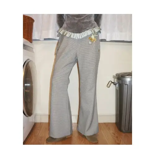 musubore サイドリボンフレアパンツ