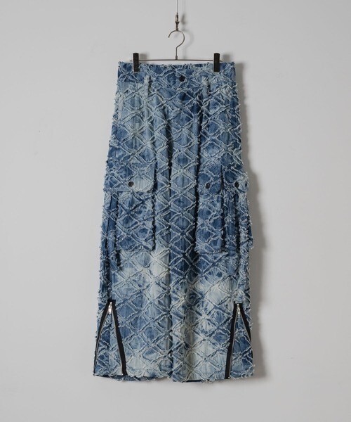 Casper John Fade jacquard parachute denim