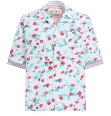 MARNI ポプリン製ボウリングシャツ コントラストバック