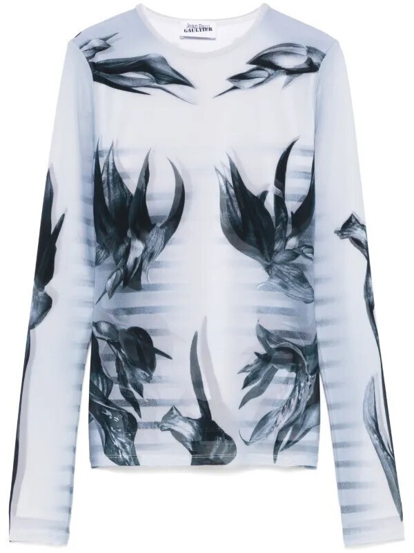 Jean Paul Gaultier The Flower Body Morphing Marinière Tシャツ