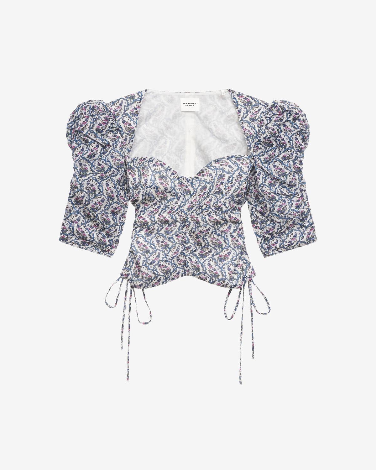 ISABEL MARANT Galaor ruched short cotton blouse