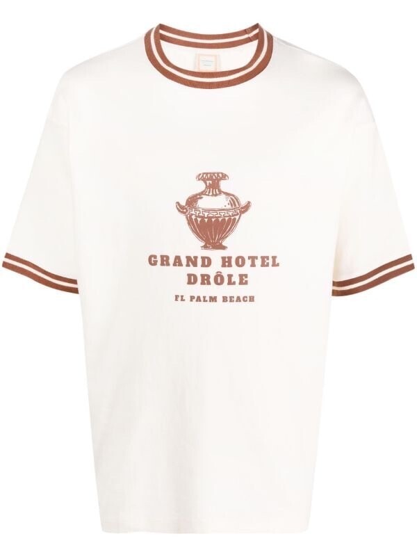 Drôle De Monsieur コントラストボーダー Tシャツ