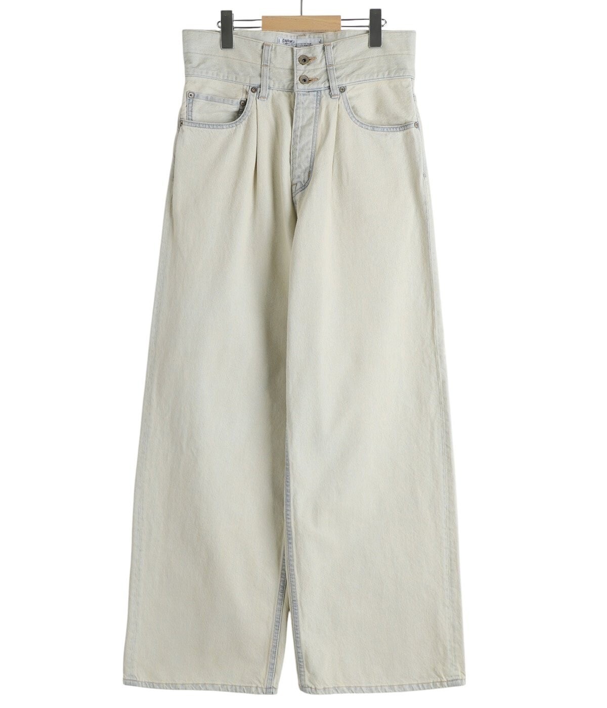 DAIRIKU “Ice Wash“ W-Velt Wide Denim Pants