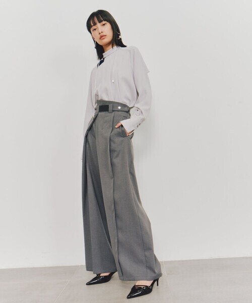 UNITED TOKYO パンツ ランダムタックワイドパンツ