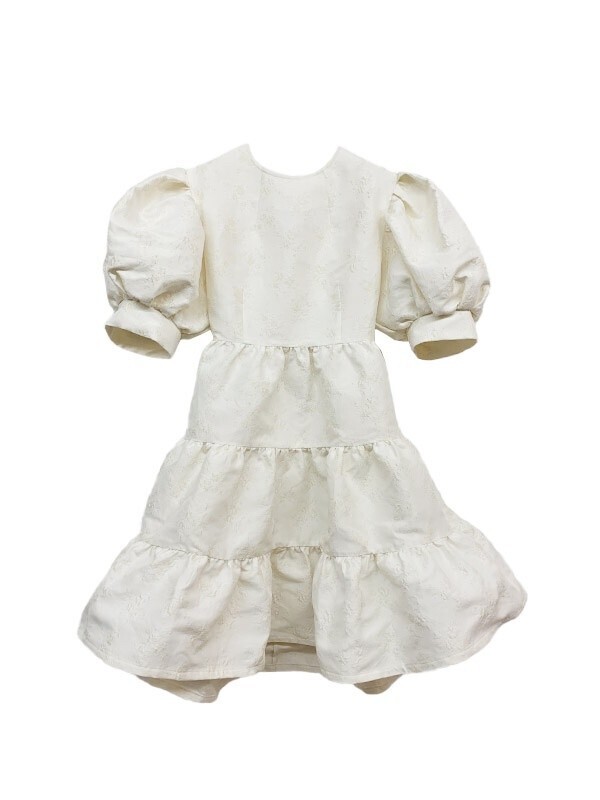 Honey mi Honey jacquard tiered one-piece