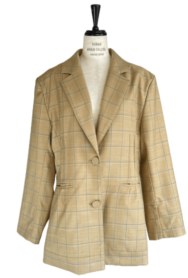 Honey mi Honey check waist shape jacket