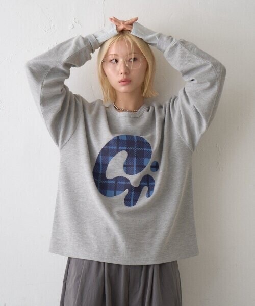 CIAOPANIC TYPY 【UNISEX】ニュアンス柄プリント2WAYワッフルロンTEE