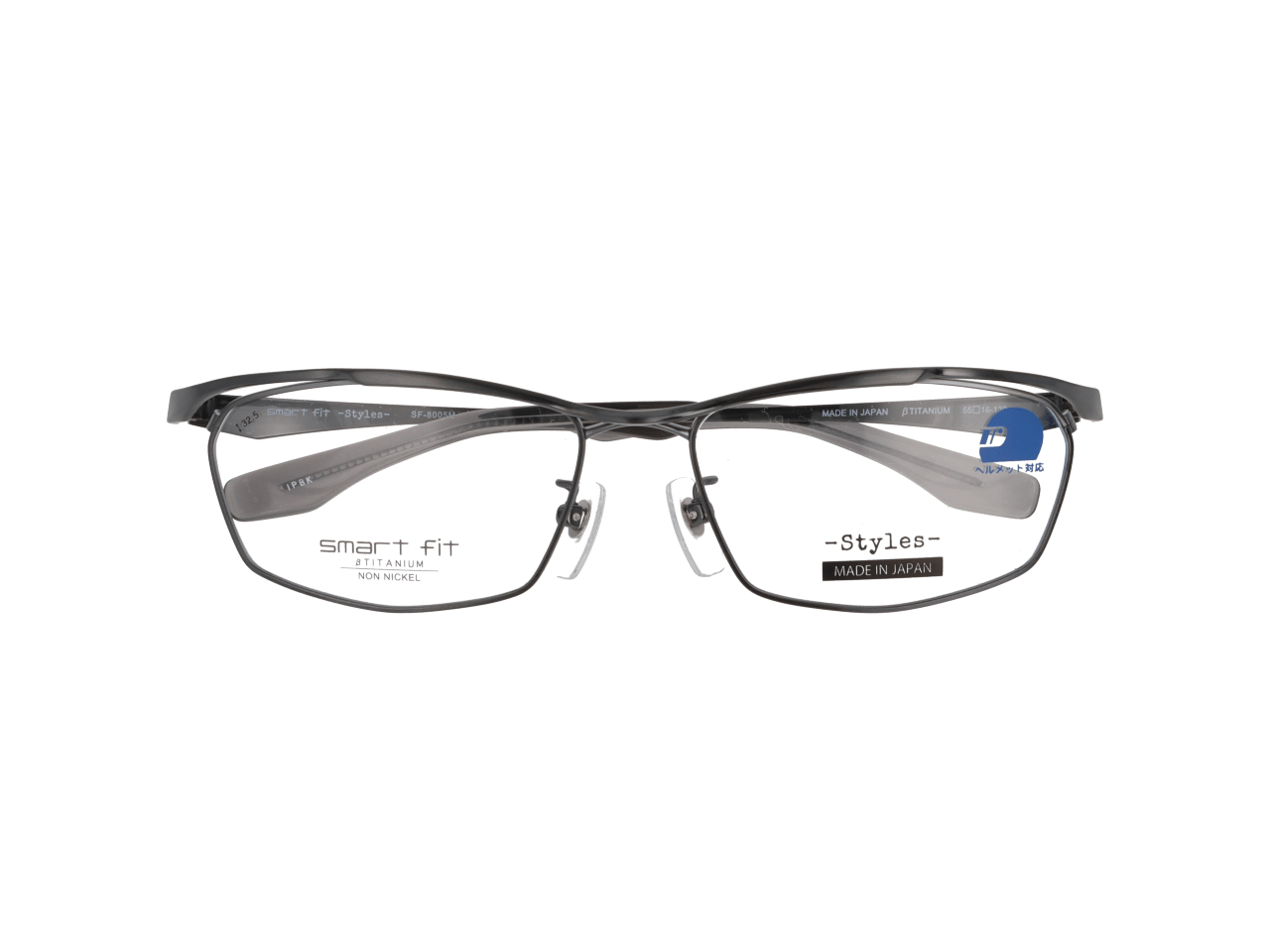 メガネのアイガン SMART FIT -STYLES- SF-8005M Col.3【IP-BK ブラック】