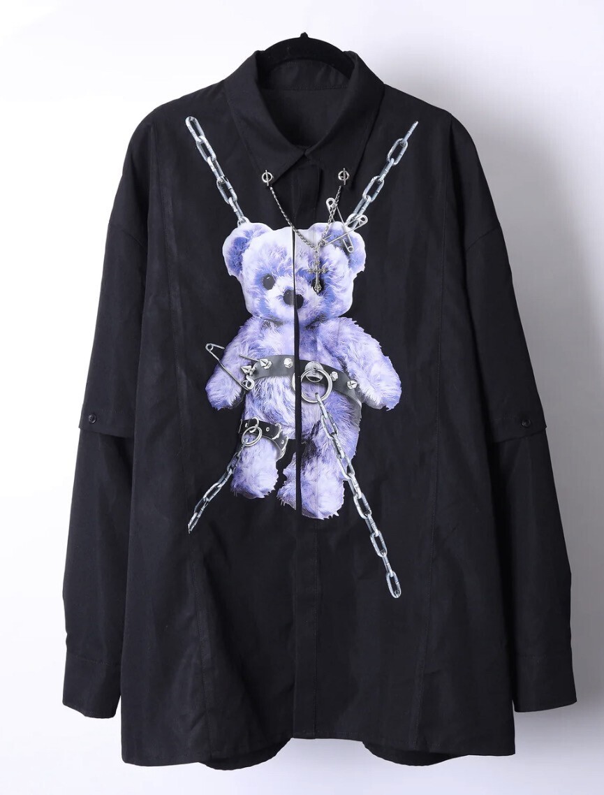 Amilige Tied Bearプリントシャツ