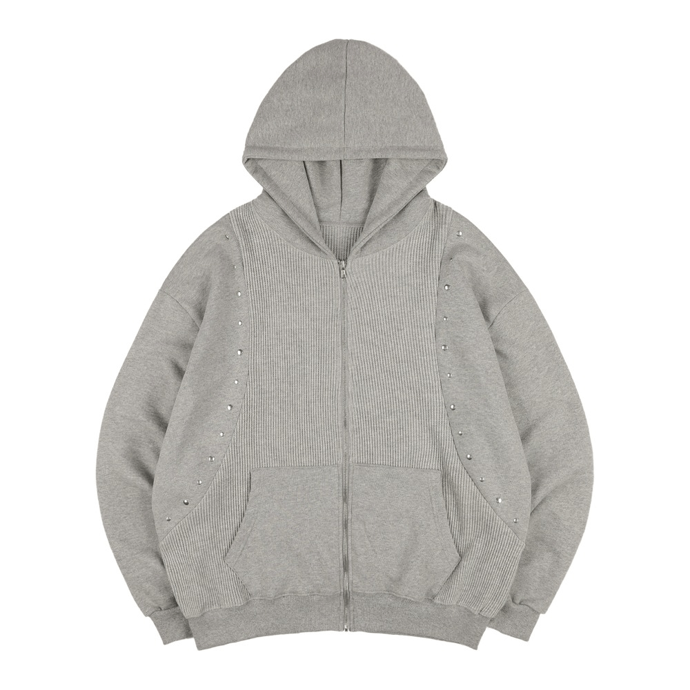 NASTYKICK Waffle Stud Hood Zip-Up