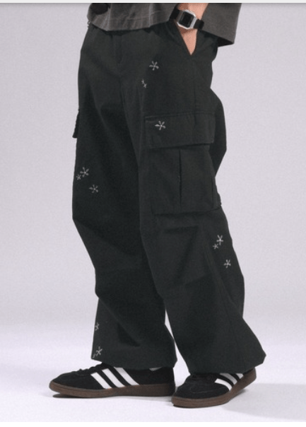 RAGEBLUE Cotton Linen Easy Cargo Pants