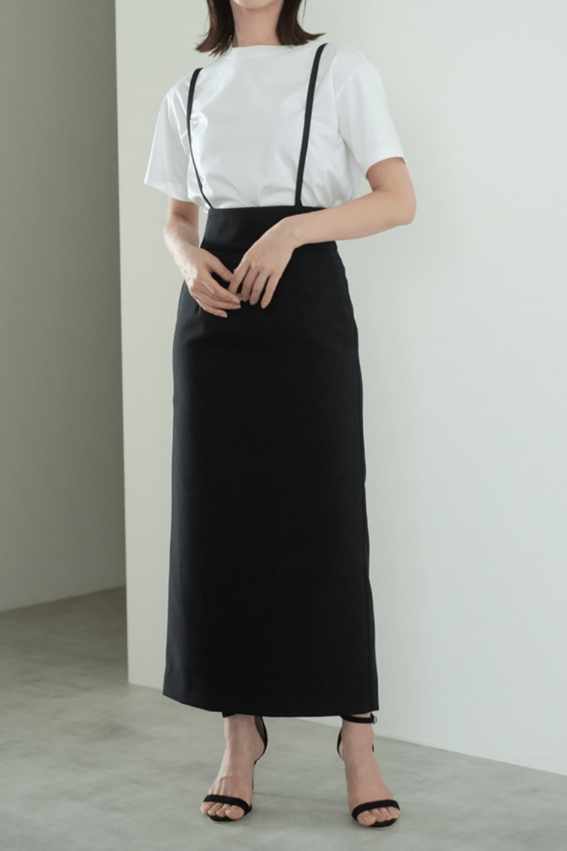 maison de Dolce. 2wayサロペットスカート【black】