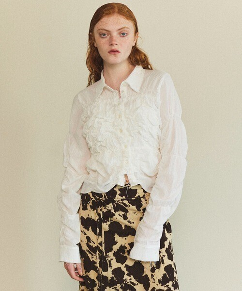 MAISON SPECIAL Shirring Bustier Shirt