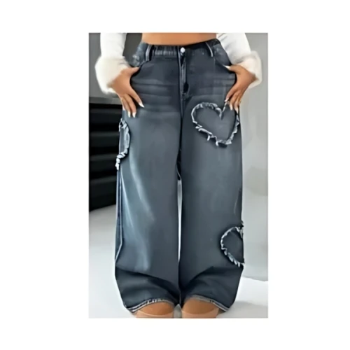 SHEIN ハートデザイン ジーンズ