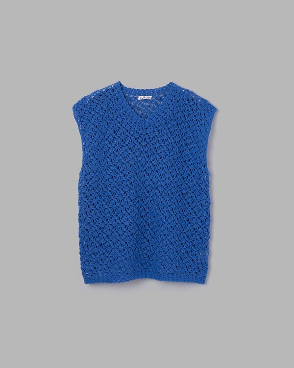 LUFON CROCHET HAND KNIT VEST