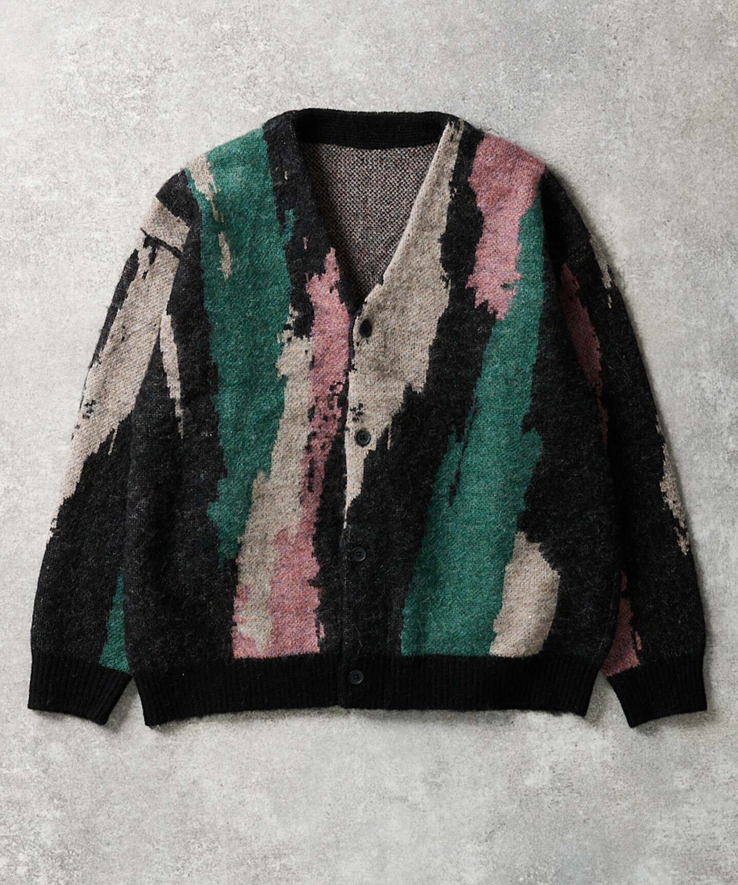 JOURNAL STANDARD モヘヤミックス スプラッシュ ジャカードカーディガン