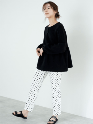 Dolce. ドットパンツ【white】M