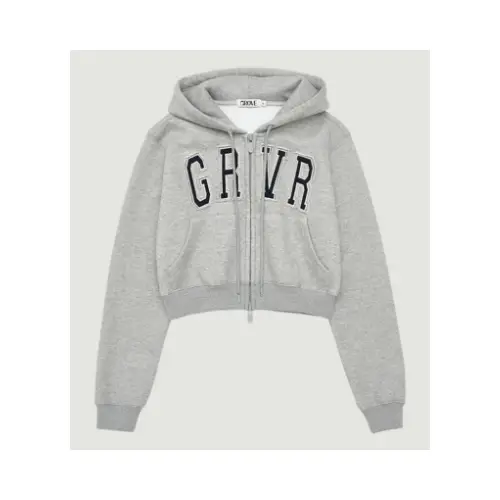 GROVE GRVR CROP HOODIE ZIP-UP