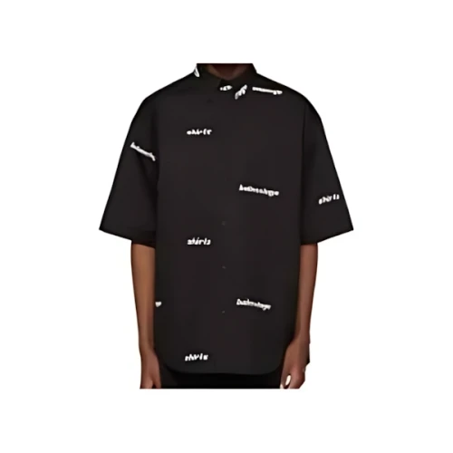 Balenciaga ブラック プリントシャツ