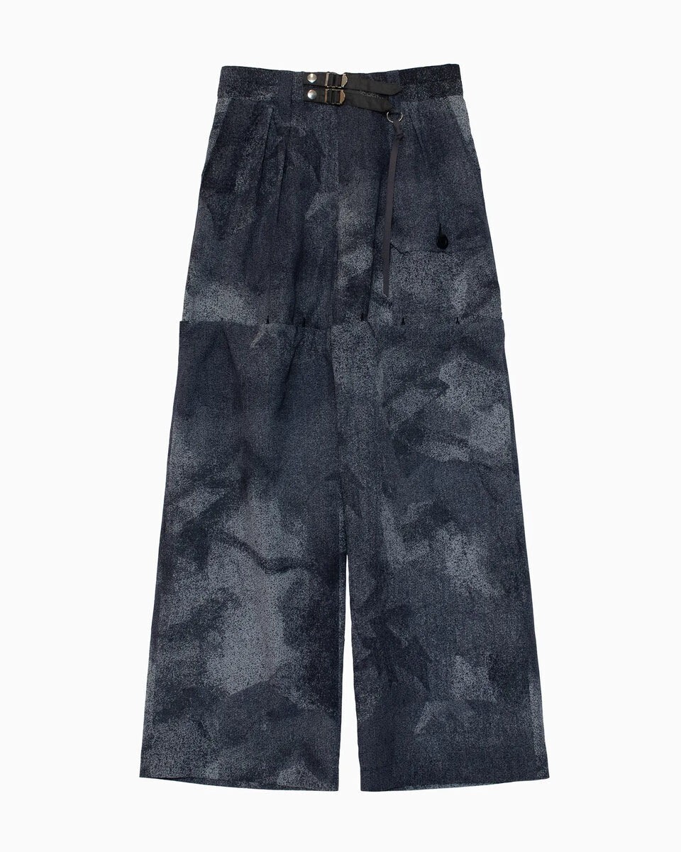 Tamme VOILE CAMOUFLAGE SEPARATE PANTS BLACK