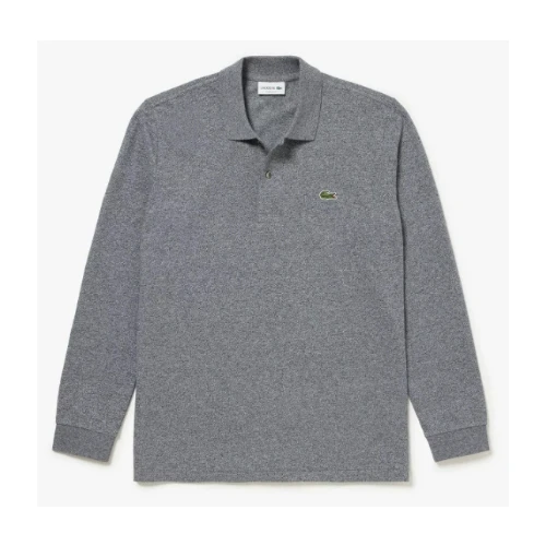 Lacoste 長袖 リブ カラ-ポロシャツ L1313 (杢・長袖)