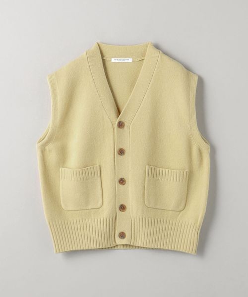 BEAUTY&YOUTH ウールカシミヤ アクア ニットベスト