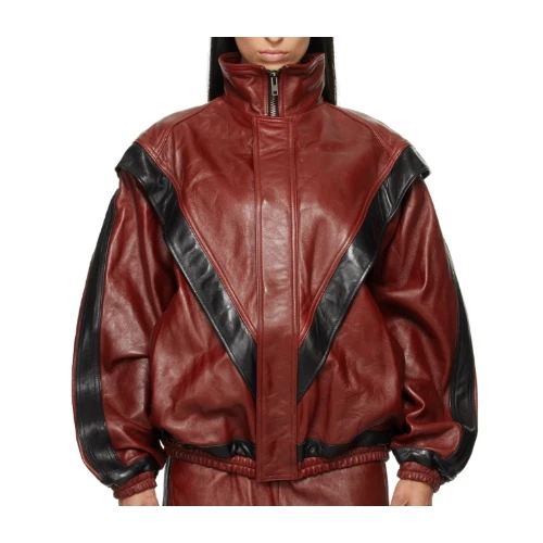 Doublet LEATHER TRACK JACKET (RED)