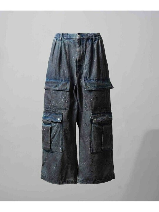 MAISON SPECIAL Double Big Pocket Prime-Wide Denim Cargo Pants