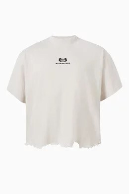 Balenciaga Unity Sports Icon Large Fit Cropped T-shirt in Vintage-jers