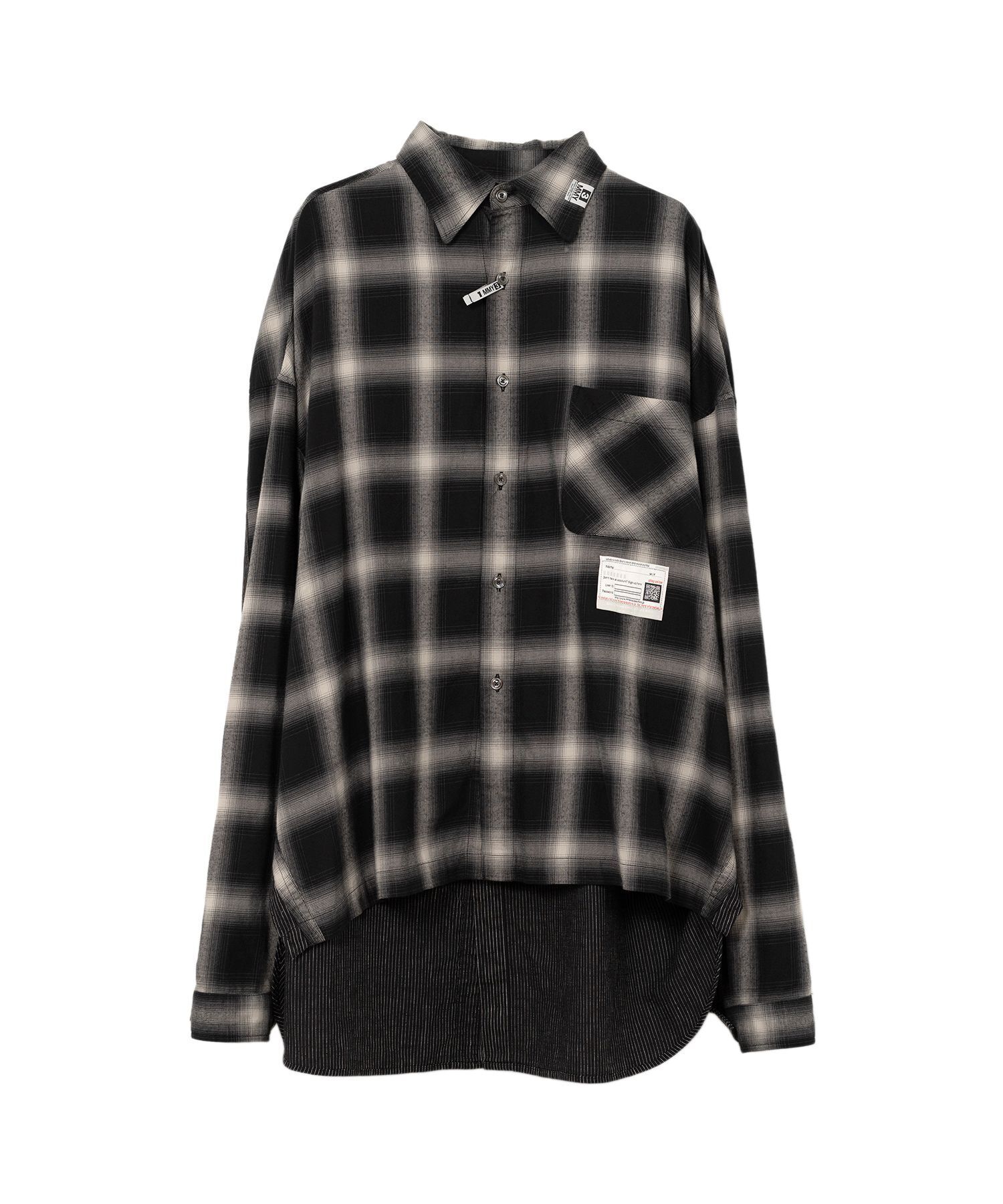 Maison MIHARA YASUHIRO 2 Shirts Combined Long Sleeve Shirt